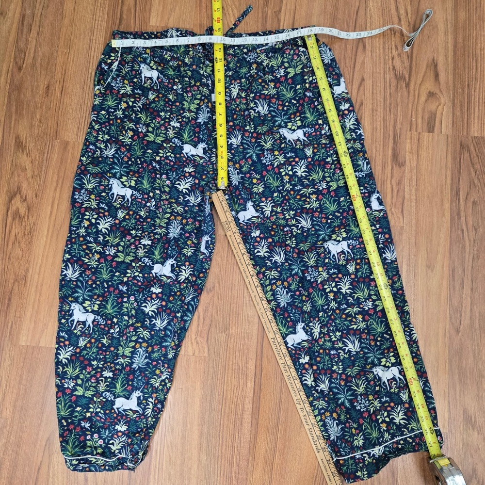 Printfresh Pajama Set 1X Womens Navy Unicorn Cotton Long Sleeve PJs top Bottoms - Picture 12 of 12